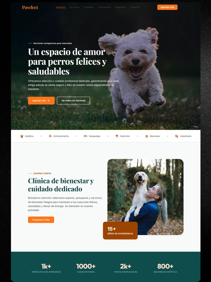 Mockup demo de landing page optimizada para Google
